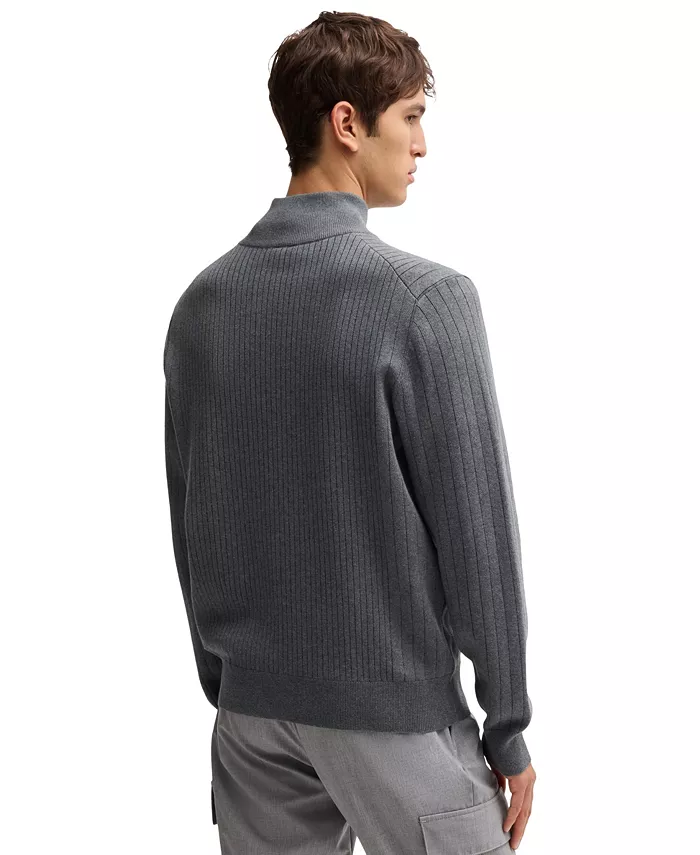 Alfani BOSS By Hugo Boss Men's Knit Pinstripe Zip-Up Cardigan Brands