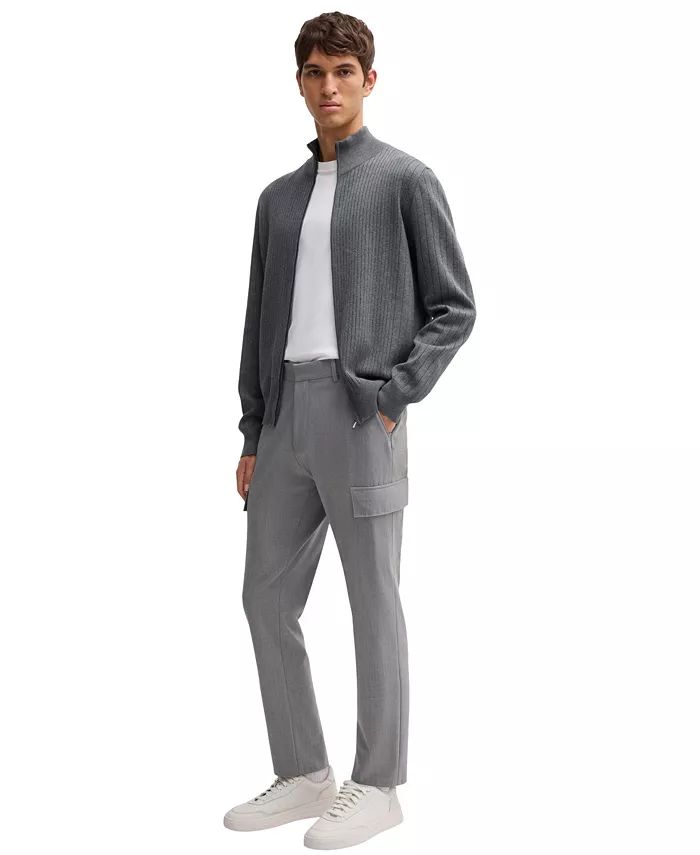 Alfani BOSS By Hugo Boss Men's Knit Pinstripe Zip-Up Cardigan Brands
