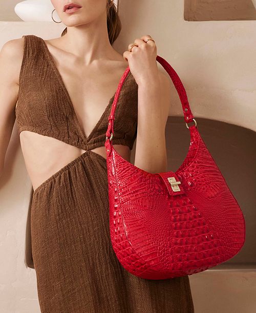 alfani Brahmin Fallon Melbourne Medium Leather Shoulder Bag Handbags Purses & Accessories