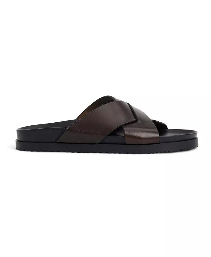 Bruno Magli Men's Bologna Leather Crisscross Sandals Men's Shoes