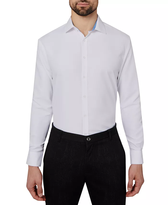 Alfani Calabrum Men's Regular Fit Solid Wrinkle Free Performance Dress Shirt Men's Fashion & Accessories