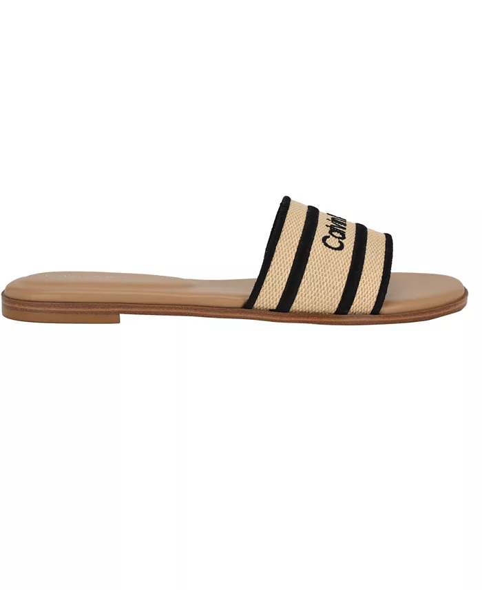 Alfani Calvin Klein Kendell Flat Slip-On Casual Sandals Women's Fashion Shoes & Accessories