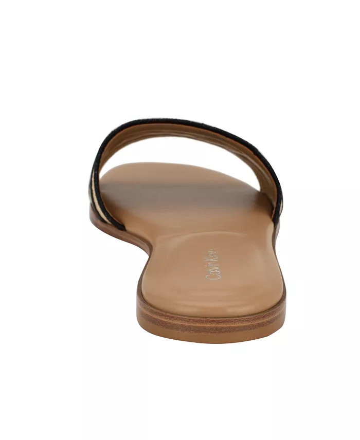 Alfani Calvin Klein Kendell Flat Slip-On Casual Sandals Women's Fashion Shoes & Accessories