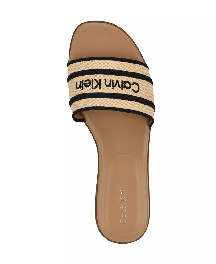 Alfani Calvin Klein Kendell Flat Slip-On Casual Sandals Women's Fashion Shoes & Accessories