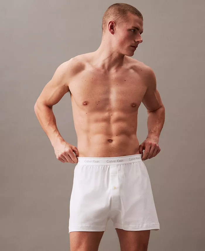 Alfani Calvin Klein Men's 3-Pack Cotton Classics Knit Boxers Underwear Men's Fashion & Accessories