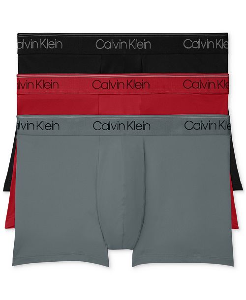 alfani Calvin Klein Men's 3-Pack Microfiber Stretch Low-Rise Trunk Underwear Men's Fashion & Accessories