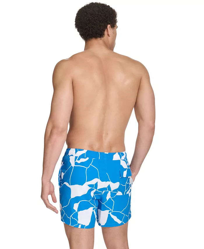 Alfani Calvin Klein Men's Core Euro Regular-Fit Quick-Dry 5" Swim Trunks With Compression Short Liner Men's Fashion & Accessories