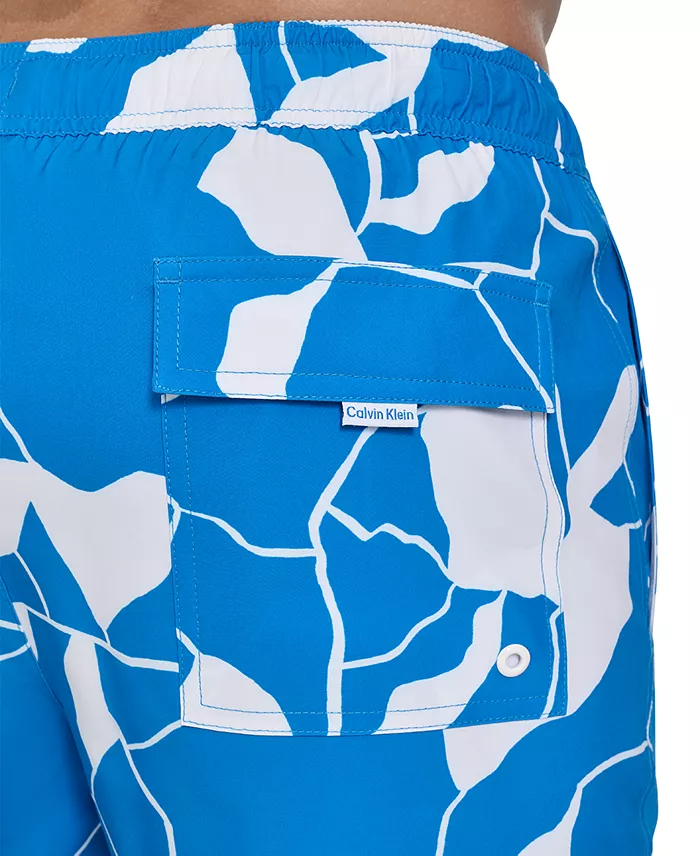 Alfani Calvin Klein Men's Core Euro Regular-Fit Quick-Dry 5" Swim Trunks With Compression Short Liner Men's Fashion & Accessories