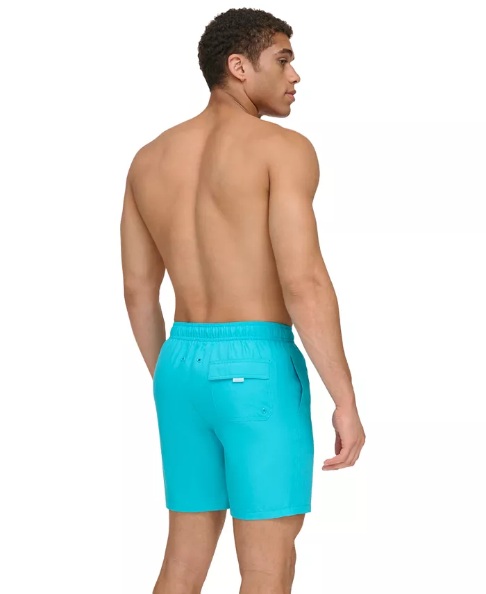 Alfani Calvin Klein Men's Core Logo-Print 7" Volley Swim Trunks Created For Macy's Men's Fashion & Accessories