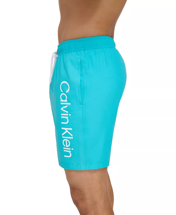 Alfani Calvin Klein Men's Core Logo-Print 7" Volley Swim Trunks Created For Macy's Men's Fashion & Accessories