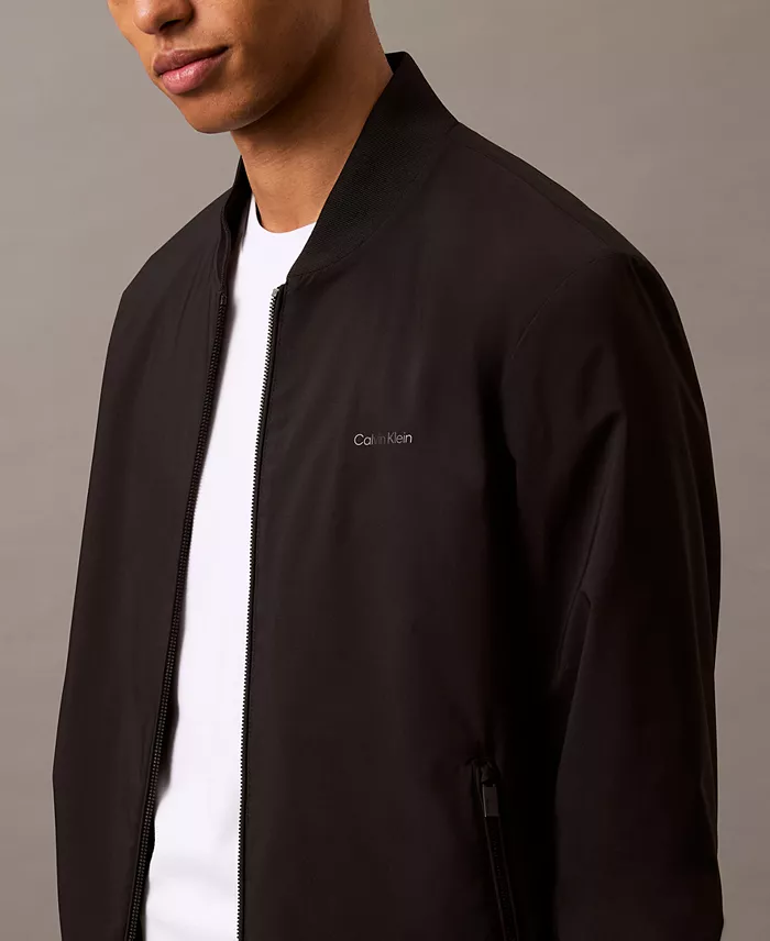 Alfani Calvin Klein Men's Logo-Print Matte Bomber Jacket Men's Fashion & Accessories
