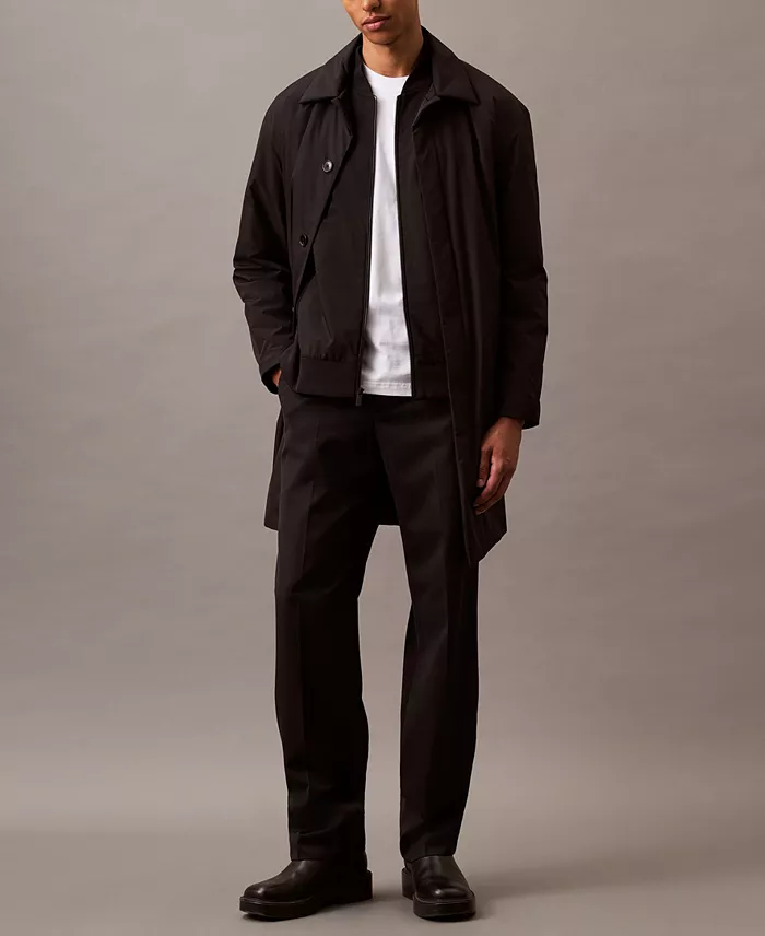 Alfani Calvin Klein Men's Logo-Print Matte Bomber Jacket Men's Fashion & Accessories