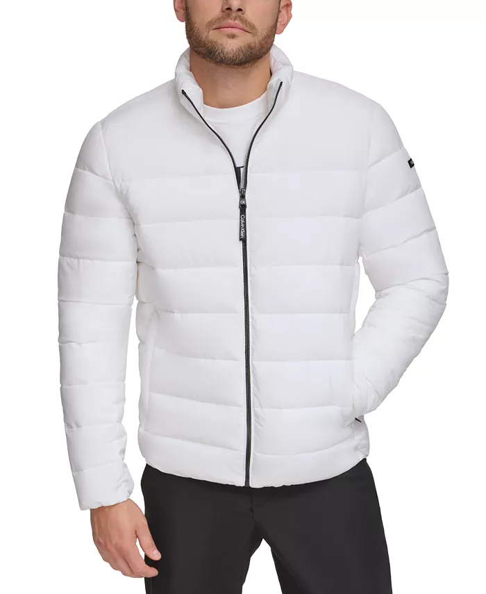 Alfani Calvin Klein Men's Quilted Infinite Stretch Water-Resistant Puffer Jacket Men's Fashion & Accessories