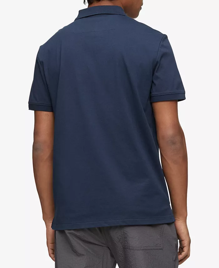 Alfani Calvin Klein Men's Regular-Fit Smooth Cotton Monogram Logo Polo Shirt Men's Fashion & Accessories