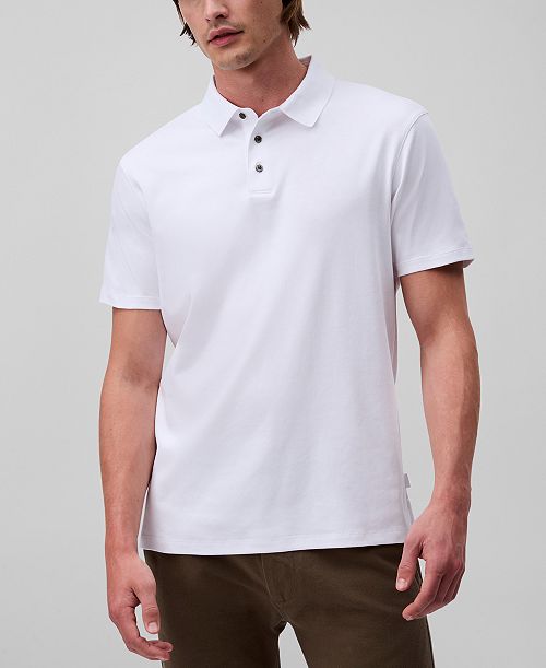 alfani Calvin Klein Men's Short Sleeve Supima Cotton Polo Shirt Men's Fashion & Accessories