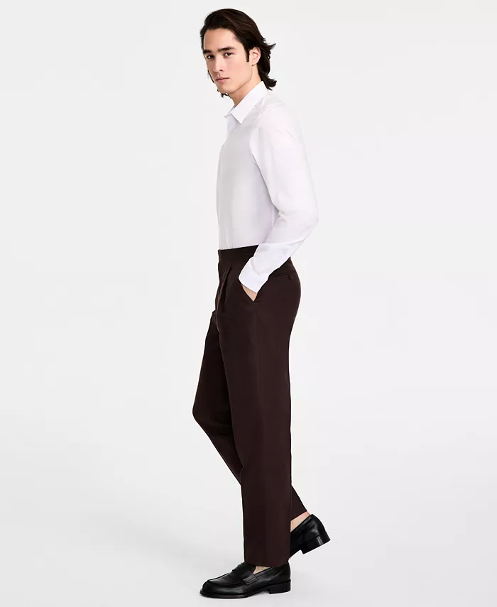 Calvin Klein Men's Slim-Fit Linen-Blend Dress Pants Men's Fashion & Accessories