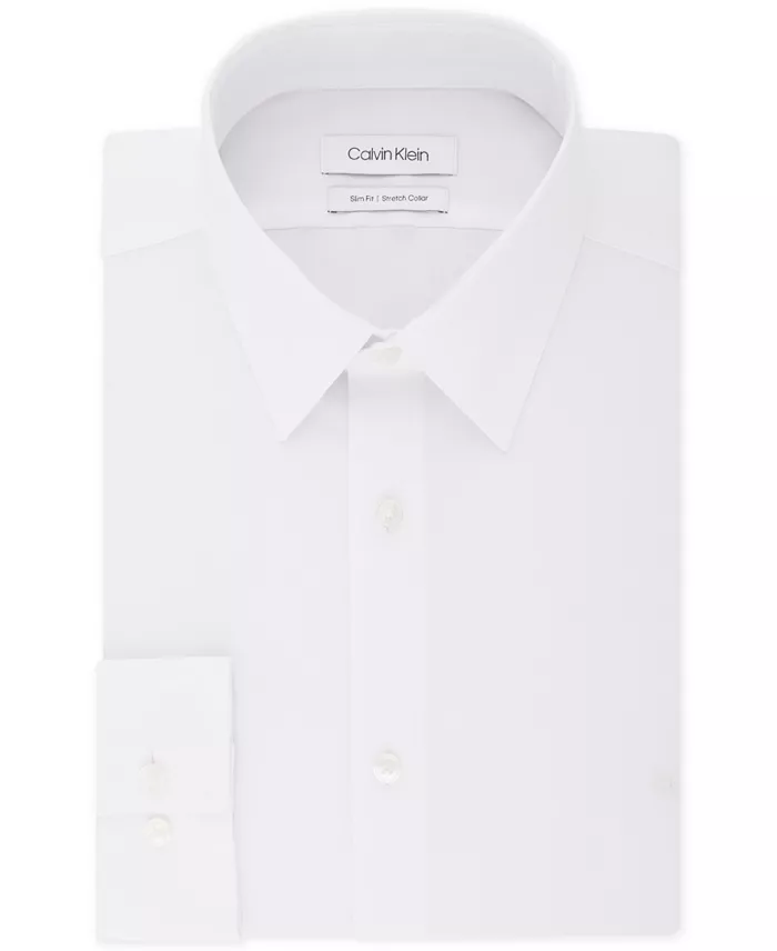 Alfani Calvin Klein Men's Slim-Fit Stretch Dress Shirt Online Exclusive Created For Macy's Men's Fashion & Accessories