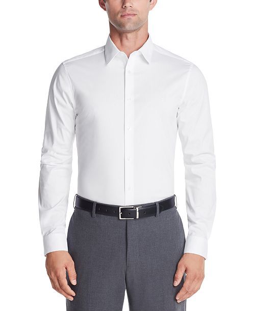 alfani Calvin Klein Men's Slim-Fit Stretch Dress Shirt Online Exclusive Created for Macy's Men's Fashion & Accessories