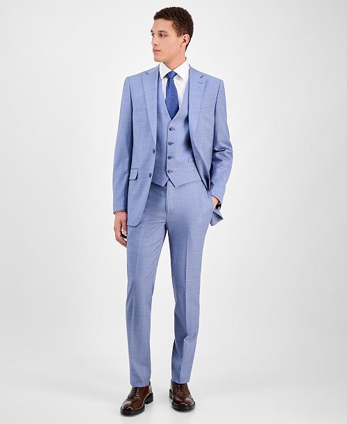 alfani Calvin Klein Men's Slim-Fit Wool-Blend Stretch Suit Separates Men's Fashion & Accessories