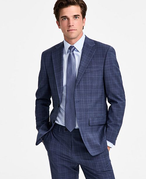 Calvin Klein Men's Slim-Fit Wool-Blend Suit Jacket Men's Fashion & Accessories