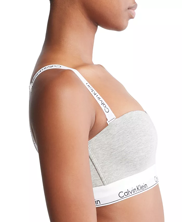 Alfani Calvin Klein Modern Cotton Calvin Klein Women's Modern Cotton Lightly Lined Bandeau Bralette QF7628 Women's Fashion Shoes & Accessories