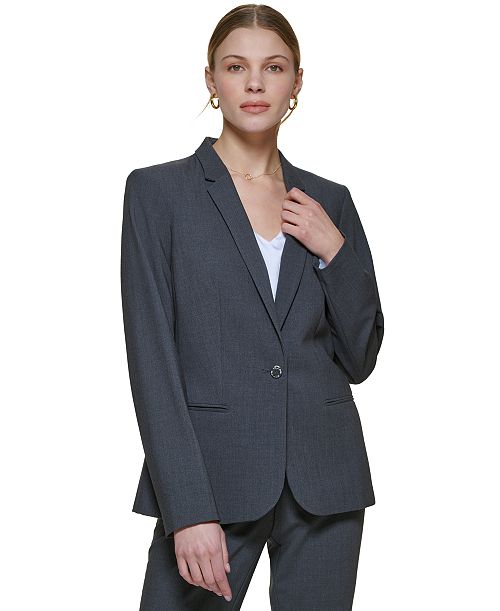 alfani Calvin Klein One-Button Blazer Regular and Petite Sizes Women's Fashion Shoes & Accessories