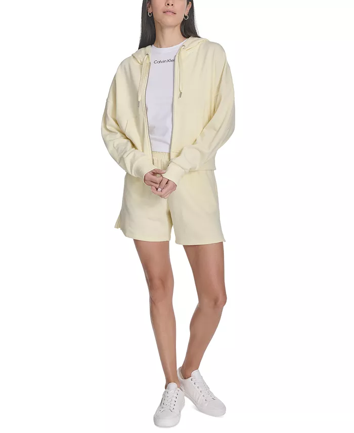Alfani Calvin Klein Performance Women's French Terry Zip Hoodie Women's Fashion Shoes & Accessories