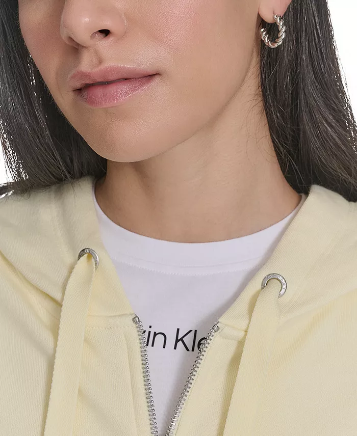 Alfani Calvin Klein Performance Women's French Terry Zip Hoodie Women's Fashion Shoes & Accessories