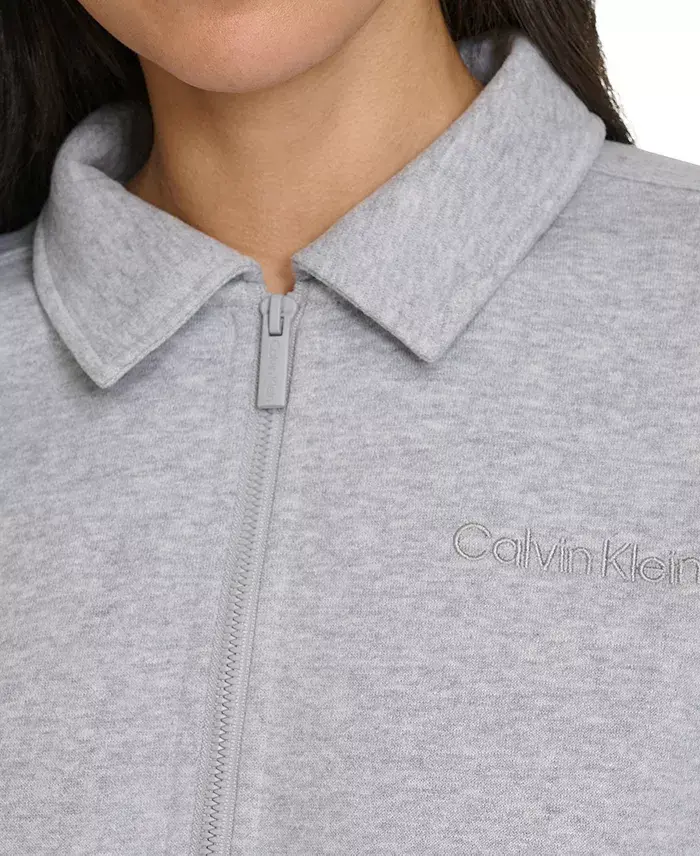 Alfani Calvin Klein Performance Women's Logo Half-Zip Cozy Fleece Sweatshirt Women's Fashion Shoes & Accessories