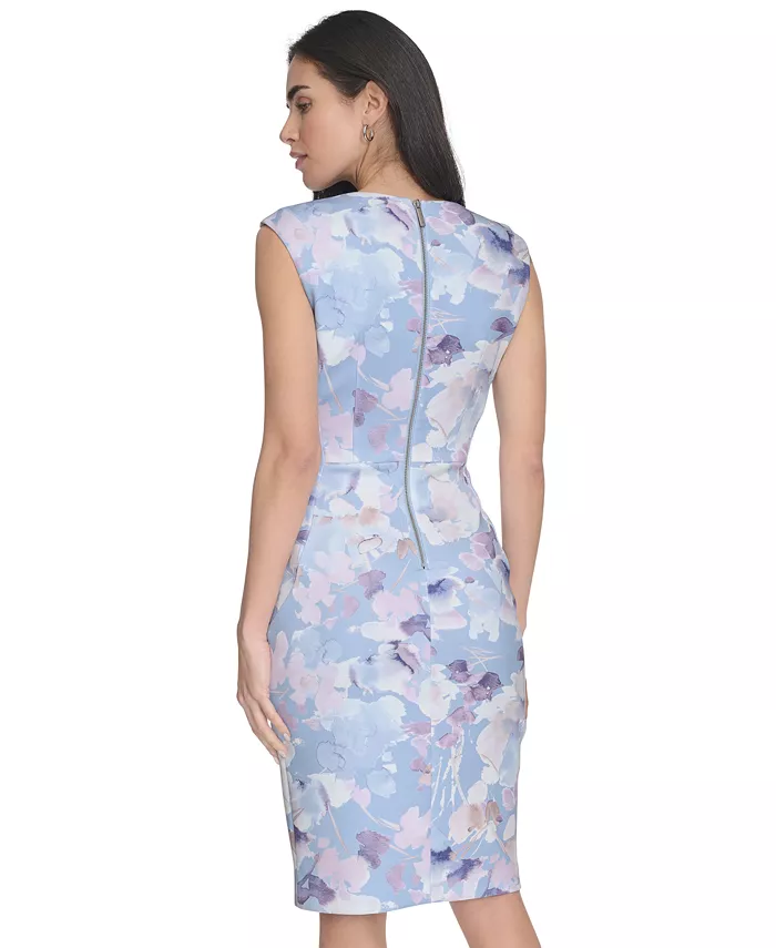 Alfani Calvin Klein Petite Floral-Print Sheath Dress Women's Fashion Shoes & Accessories