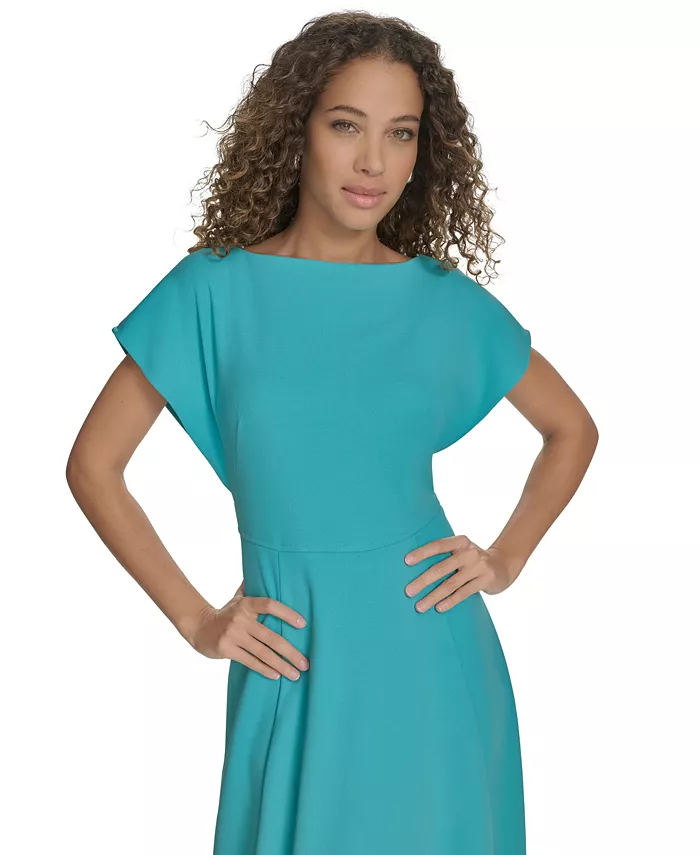 Alfani Calvin Klein Petite Flutter-Sleeve Sheath Midi Dress Women's Fashion Shoes & Accessories