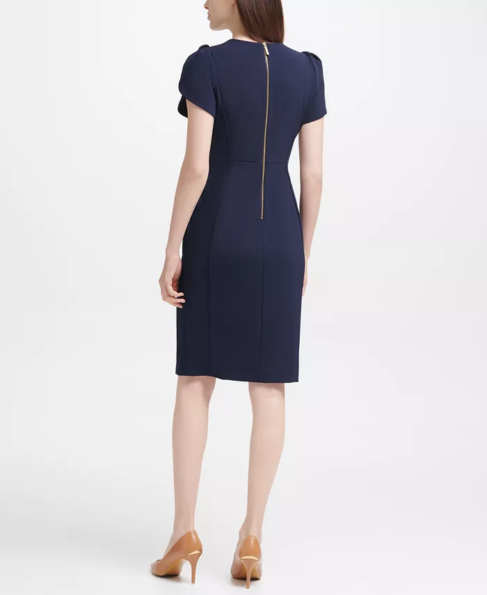 Alfani Calvin Klein Tulip-Sleeve Sheath Knee-length Dress Women's Fashion Shoes & Accessories