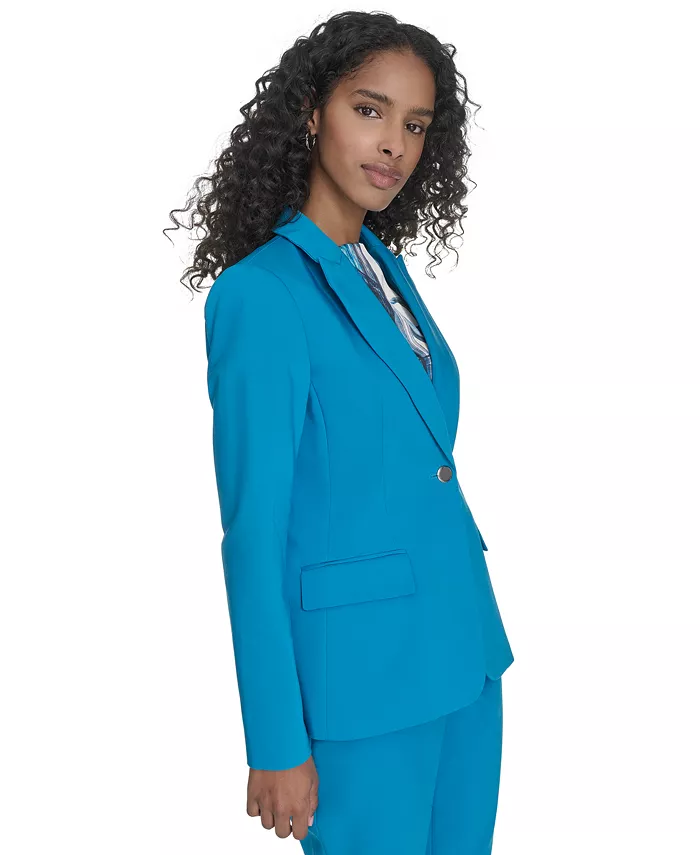 Alfani Calvin Klein Women's Cotton-Blend One-Button Jacket Women's Fashion Shoes & Accessories