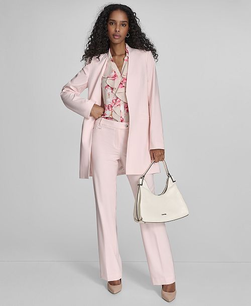 alfani Calvin Klein Women's Open-Front Blazer & Modern Fit Pants Women's Fashion Shoes & Accessories