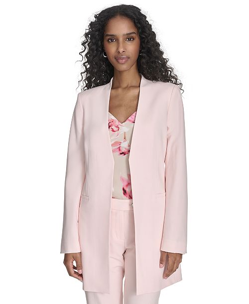 alfani Calvin Klein Women's Open-Front Long-Sleeve Blazer Women's Fashion Shoes & Accessories