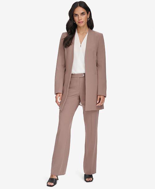alfani Calvin Klein Women's Open Front Topper & Straight Leg Pants Women's Fashion Shoes & Accessories