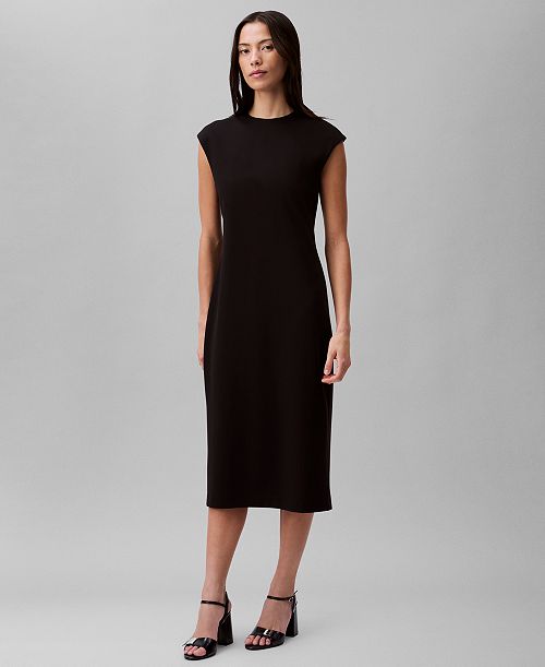 alfani Calvin Klein Women's Ponte Shift Dress Women's Fashion Shoes & Accessories
