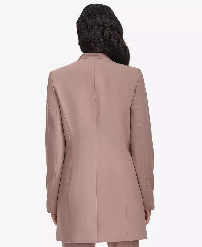 Alfani Calvin Klein Women's Roll Sleeve Open Front Blazer Women's Fashion Shoes & Accessories