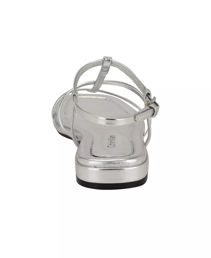 Alfani Calvin Klein Women's Sallia Strappy Caged Flat Sandals Women's Fashion Shoes & Accessories