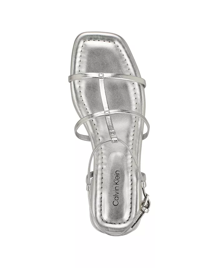Alfani Calvin Klein Women's Sallia Strappy Caged Flat Sandals Women's Fashion Shoes & Accessories