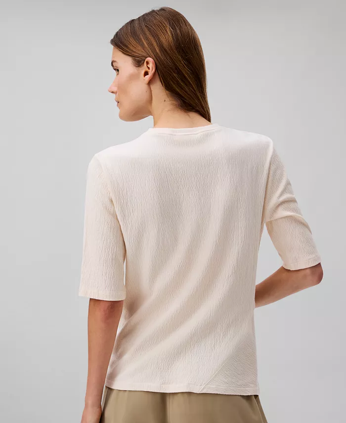 Alfani Calvin Klein Women's Textured-Knit 3/4-Sleeve Top Women's Fashion Shoes & Accessories