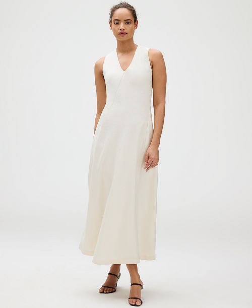 alfani Calvin Klein Women's V-Neck Sleveless Maxi Dress Women's Fashion Shoes & Accessories
