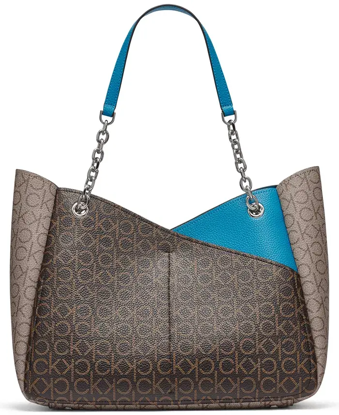 Alfani Calvin Klein Zoe Signature Chain Tote Bag Handbags Purses & Accessories