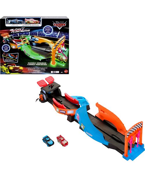 alfani Cars Disney Pixar Glow Racers Launch Criss-Cross Playset with 2 Glow-in-the-Dark Vehicles All Toys