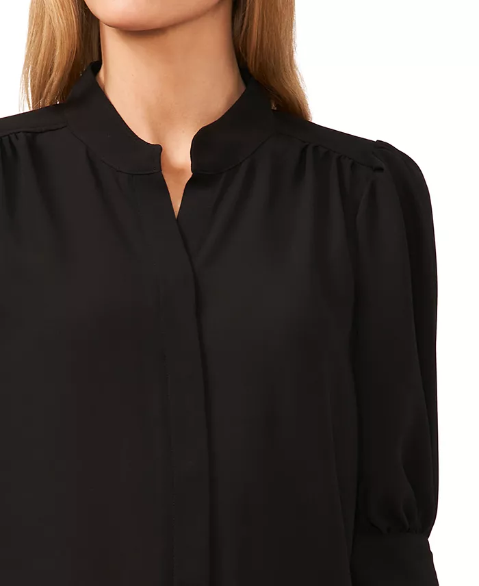 Alfani CeCe Women's 3/4-Sleeve Collared Button Down Blouse Women's Fashion Shoes & Accessories