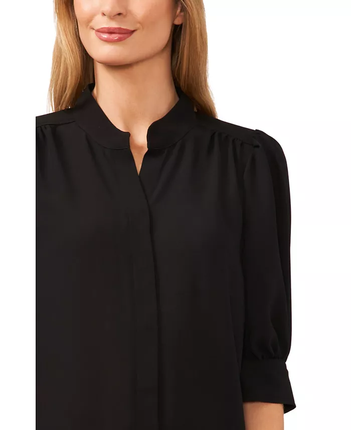 Alfani CeCe Women's 3/4-Sleeve Collared Button Down Blouse Women's Fashion Shoes & Accessories