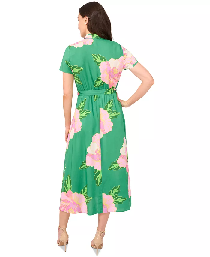 Alfani CeCe Women's Floral Print Button-Front Midi Shirtdress Women's Fashion Shoes & Accessories