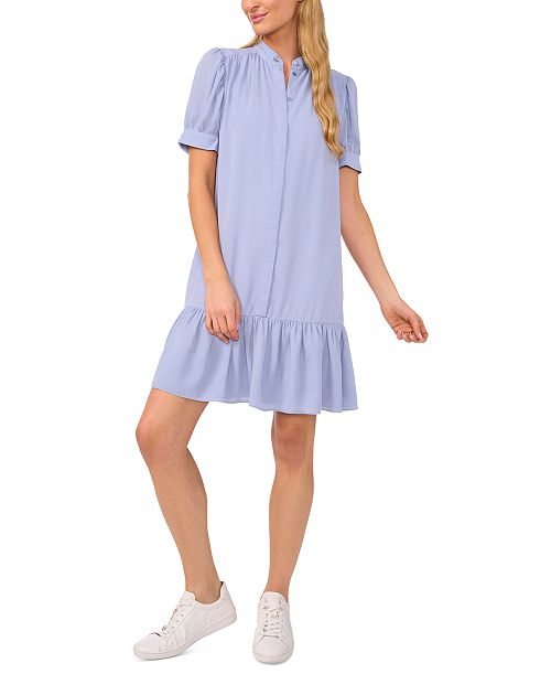 alfani CeCe Women's Open Collar Hidden Placket Dress Women's Fashion Shoes & Accessories