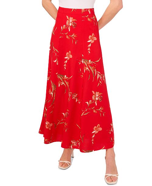 alfani CeCe Women's Seamed Maxi Skirt with Elastic Waist Women's Fashion Shoes & Accessories