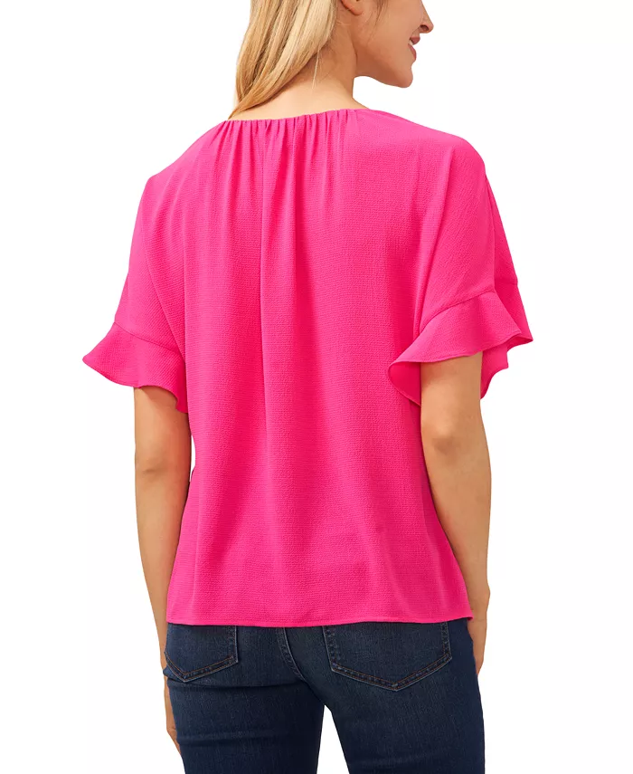 Alfani CeCe Women's Short Sleeve Drop Shoulder Wide Scoop Neck Blouse Women's Fashion Shoes & Accessories